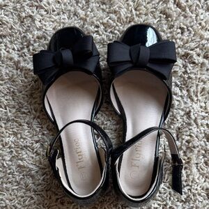 Black Girl’s Dress Shoes with Bow